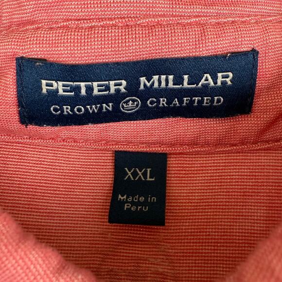Peter Millar Crown Crafted Red Golf Short Sleeve Polo - XXL - Picture 4 of 4